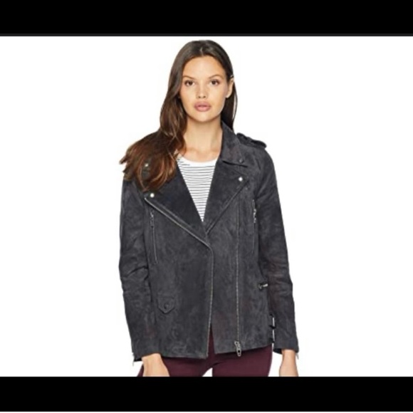 100% suede leather moto Jacket